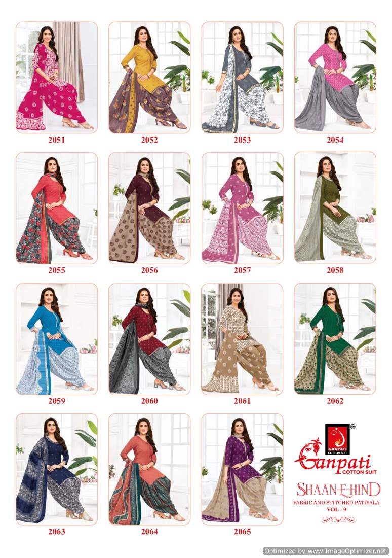 Shaan E Hind Vol 9 By Ganpati Cotton Printed Dress Material Wholesalers In Delhi
